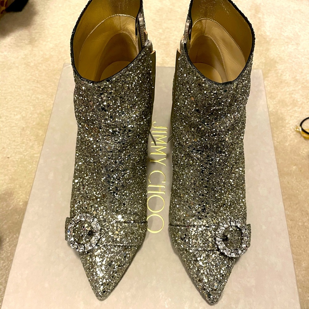 Jimmy Choo crystal booties